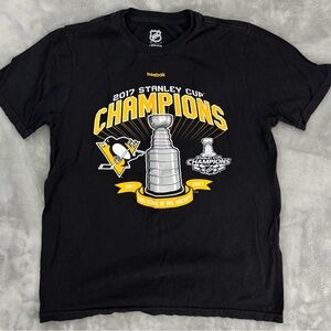 Reebok Black and Gold Stanley Cup Tee
